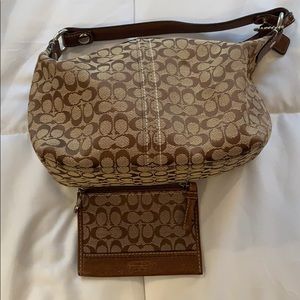 Coach mini bag with matching card case